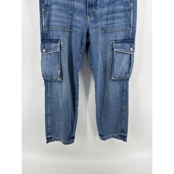 NWOT AMO Maggie Jeans Sz 27 (Meas 30") Carpenter Crop MSRP $310 Cottagecore - Picture 2 of 13